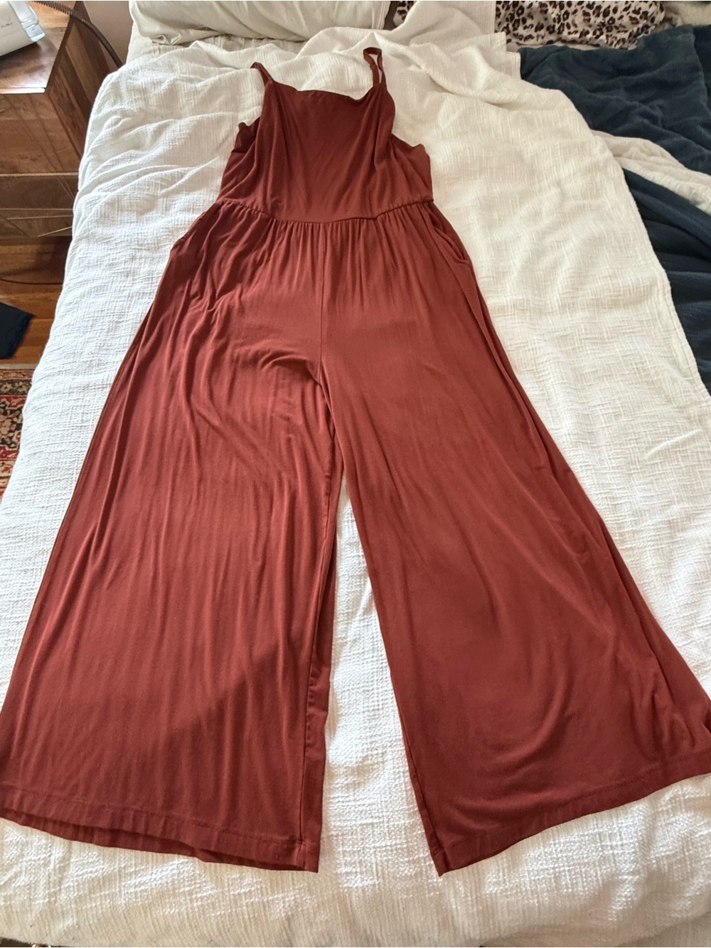 Old Navy Rust Wide-Leg Jumpsuit